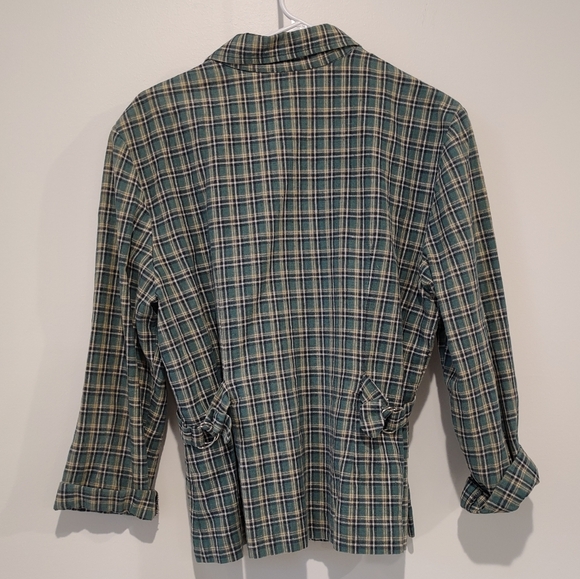 Vintage David Paul riding jacket, muted plaid pattern - fits like a small - Picture 5 of 6